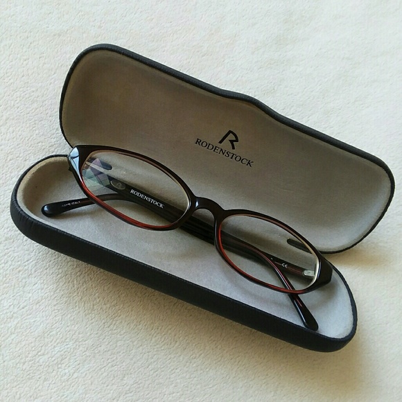 Rodenstock Wine Cat Eye Eyeglasses Frames Case